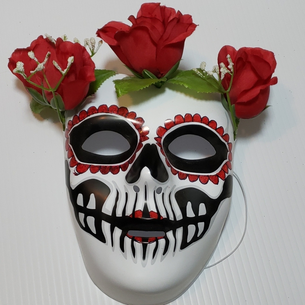 Day of the Dead Plastic Face Mask
